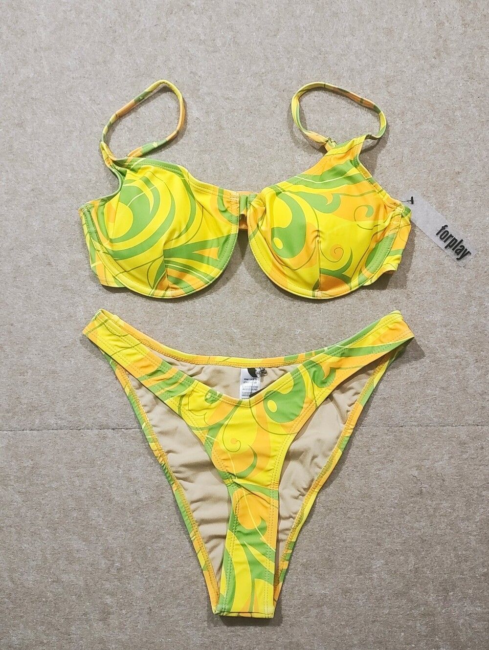Forplay 2 Piece Bikini Set Size Large #B